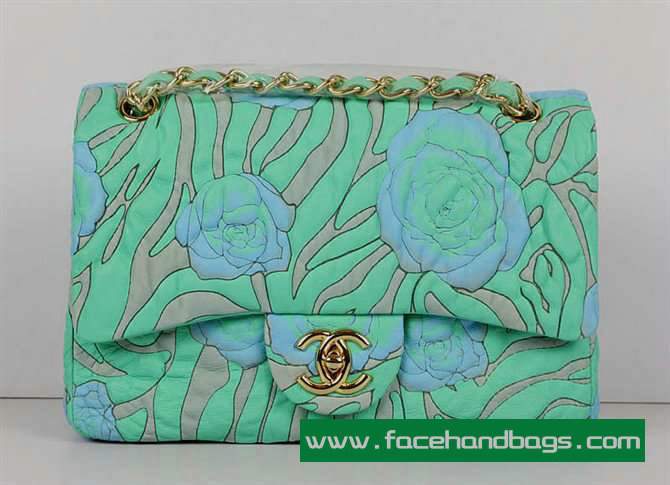 Chanel 2.55 Rose Handbag 50135 Gold Hardware-Light Blue